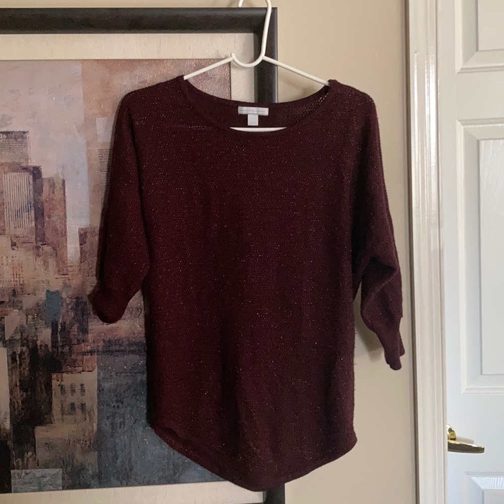 Maroon sparkle sweater